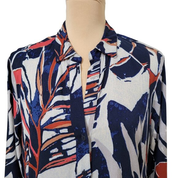 NIc + Zoe Size S Seaside Shade Three-Quarter-Sleeve Shirtdress, Gently Used - Picture 6 of 16